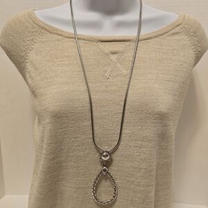 Brighton Reversible Long Silver Necklace